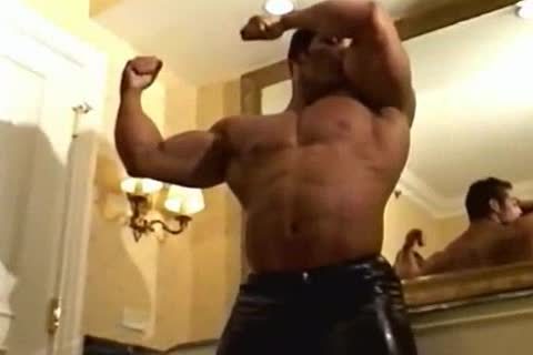 slutty MUSCLE LEATHER PANTS