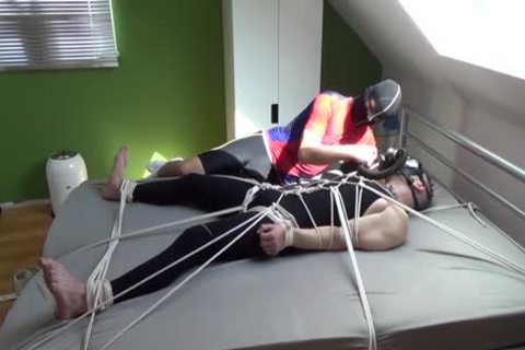 Two men Having joy In Lycra With Breathcontrol And Magic Wand