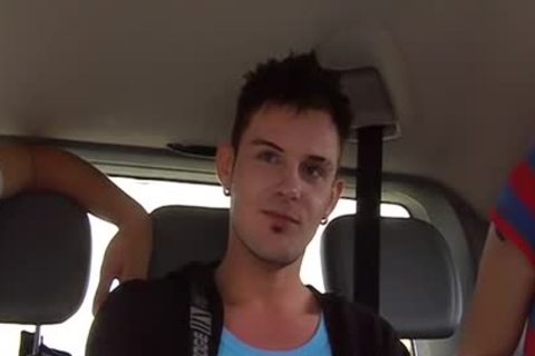 Three twinks Have amazing lusty 3some Sex In The Car