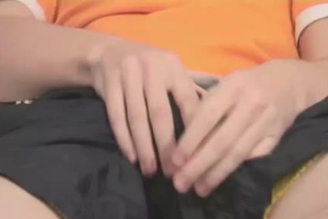 brunette lad Strokes Himself And Dildos wazoo