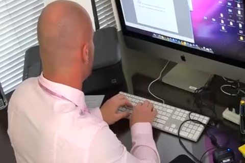 sexy Boss Mitch Vaughn bonks Dustin Fitch In His butthole