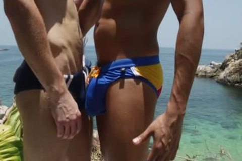 Latin lad Gaping With cumshot