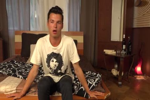 Shy young College boy