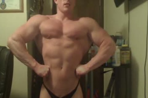 Muscle man Showing Off In underwear