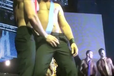 Suited males Having Sex On Stage