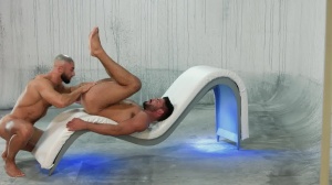 DrillMyHole: Hairy tattooed european hunk rimming