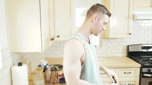 Str8toGay.com - Hunk playing with big dick guy