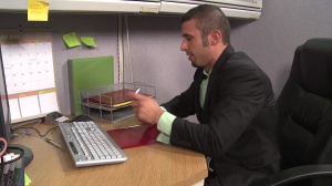 TheGayOffice.com - Inked Philip Aubrey colleague blowjob porn