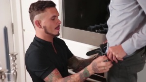 Str8 To Gay: Inked blond desires sucking cock