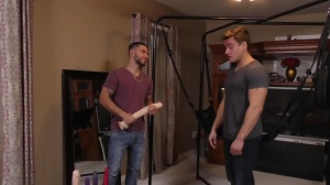 Str8ToGay - Athletic inked twink Jordan Boss ass fuck