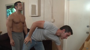 Str8 To Gay - Athletic hunk rushes slamming hard in collar