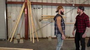 BROMO - Hunk Jordan Levine and muscled Teddy Bear masturbation