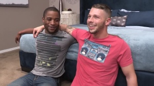 BlackMaleMe: Muscled Landon anal creampie