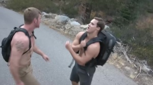 SeanCody.com - Hairy Noel beside David bareback swallow