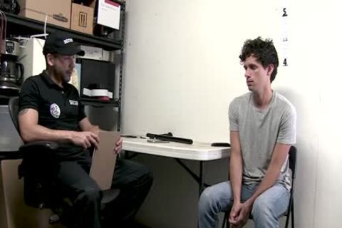 Security Guard Sticks A Billy Club In A Perps stunning darksome hole