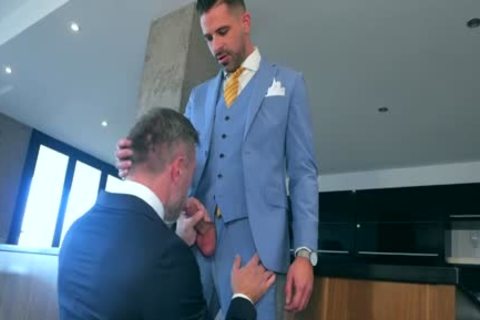 Wearing suit really likes rough fucking