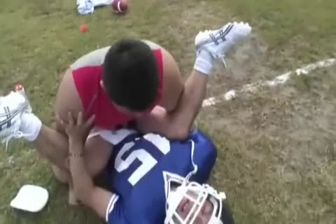 Athlete's bareback poke In The Stadium