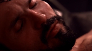 Gods Of Men: Latin Jean Franko throat fucking in the bed