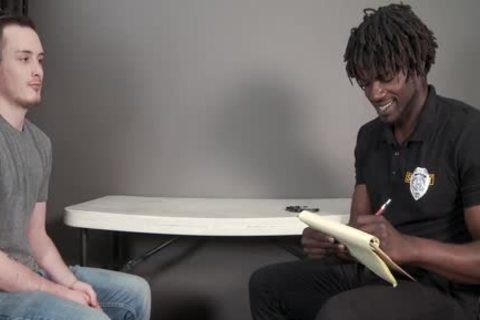 Nervous boy Barebacked By Mall Cop