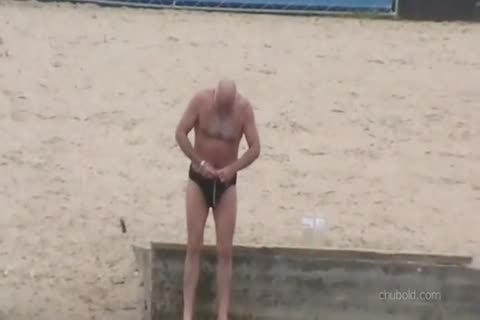 Spy daddy fellows And Grandpas Swimming stripped