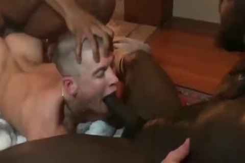 Smoking wild bare Interracial bunch fuck