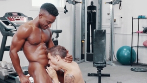 NoirMale - Ebony interracial anal on the train in HD