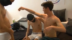 18 Year old Caruso, German teen threesome bang ( Deutsch homosexual DP Fisting)