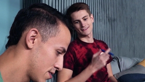 ADULT TIME - Des Irez nailed His twink Boyfriend Trevor Harris' taut ass Instead Of Studying!