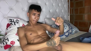 BarebackLatinoz: Alex plus skinny Cody hard stroking