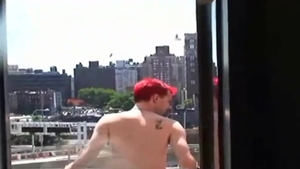 DirtyBoyVideo: Dirty Patrick rubbing in the balcony