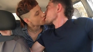 dirty Passenger Seduces His Taxi Driver And bangs His Virgin chocolate hole To His First Ever ass