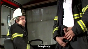Trio in the Fire Truck