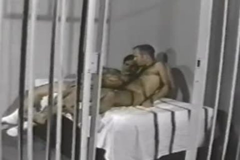 hirsute boy drilled in jail cell